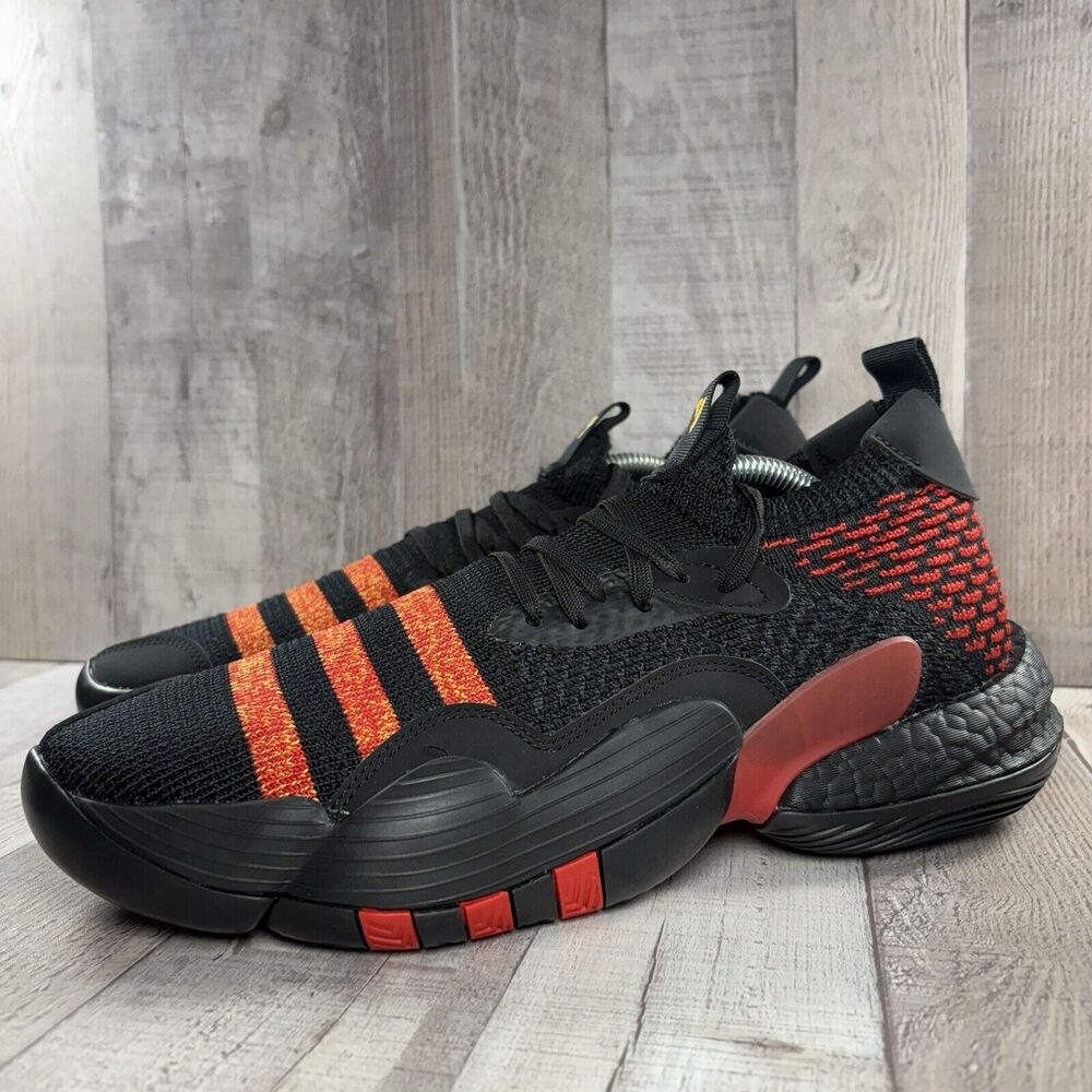 Adidas Trae Young 2.0 Mens 10.5 Basketball Shoes Sneakers Atlanta Hawk Black Red